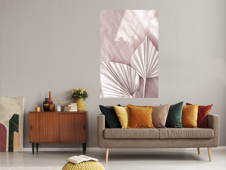 Wall Poster Hot Morning - a summer composition with white leaves in a scandi boho style 136535 additionalImage 25