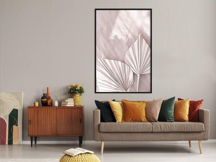 Wall Poster Hot Morning - a summer composition with white leaves in a scandi boho style 136535 additionalImage 16