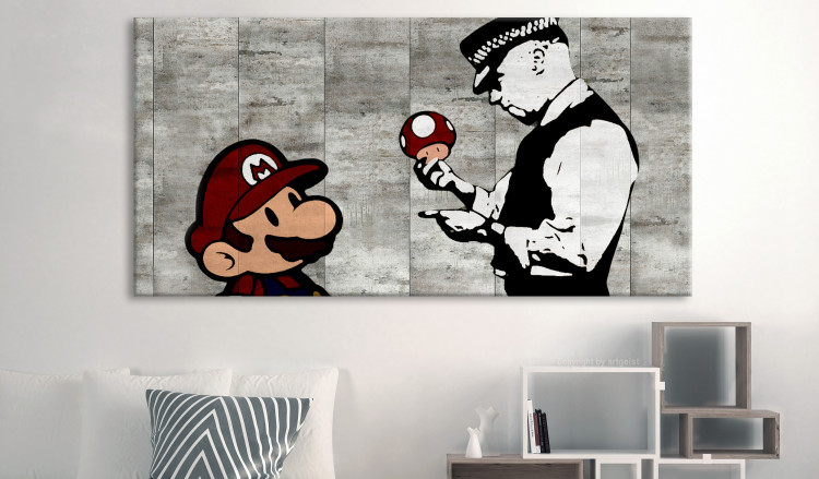 Large canvas print Banksy: Mario Bros II [Large Format] 137535 additionalImage 6