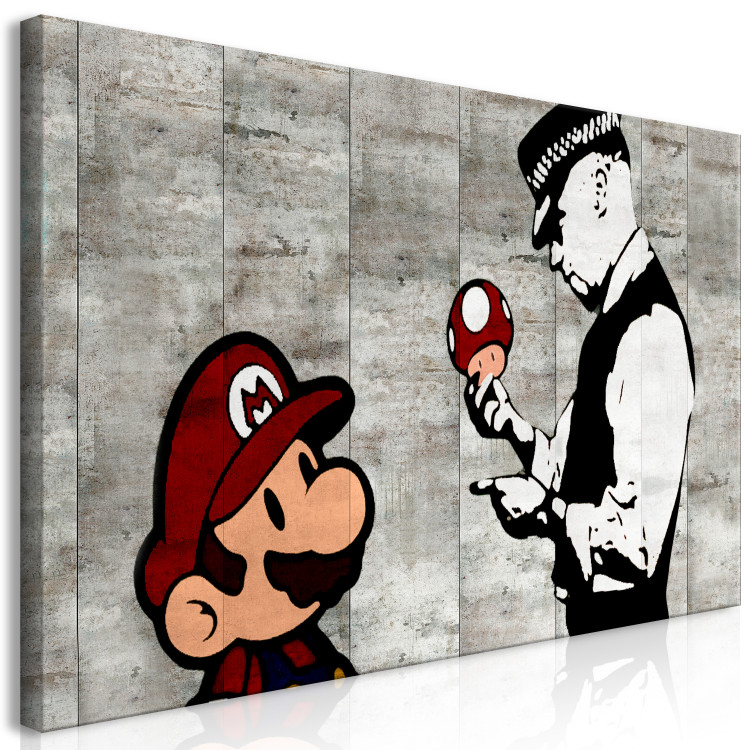 Large canvas print Banksy: Mario Bros II [Large Format] 137535 additionalImage 3