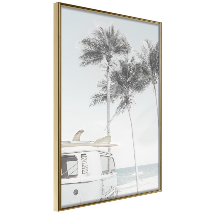 Wall Poster Surfer's Time - landscape of tropical trees and beach against the sea 137835 additionalImage 8