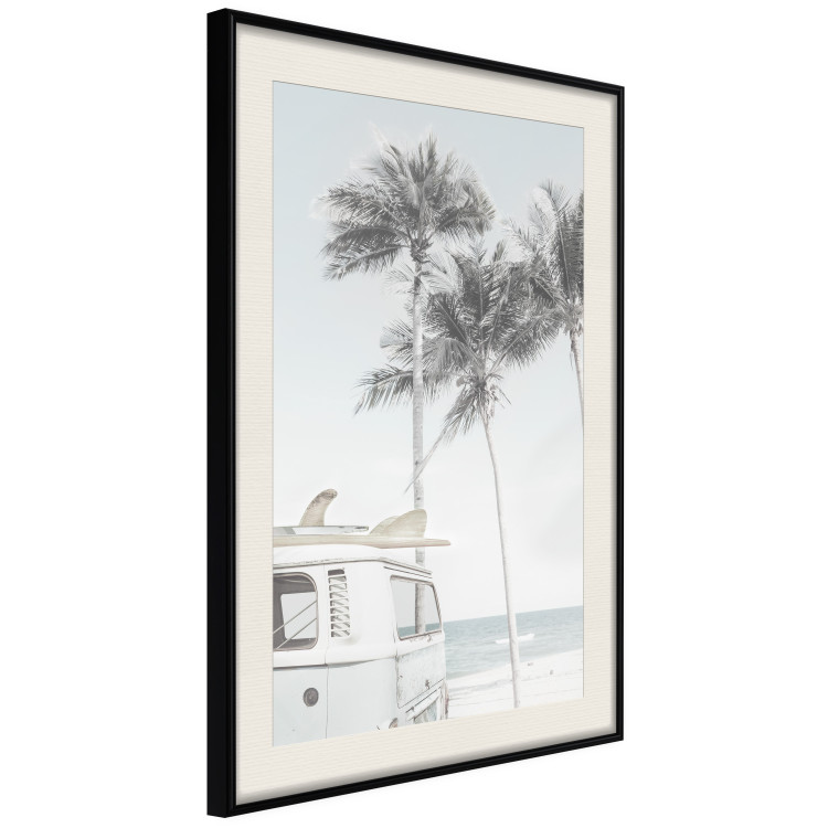 Wall Poster Surfer's Time - landscape of tropical trees and beach against the sea 137835 additionalImage 8