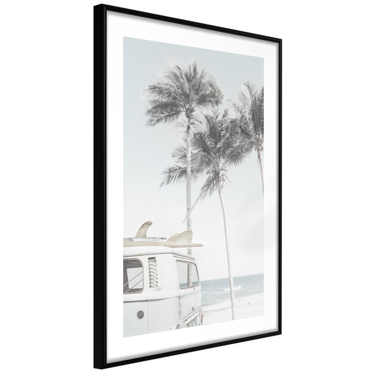 Wall Poster Surfer's Time - landscape of tropical trees and beach against the sea 137835 additionalImage 4