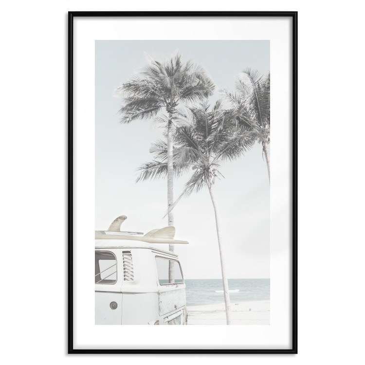 Wall Poster Surfer's Time - landscape of tropical trees and beach against the sea 137835 additionalImage 19