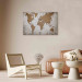 Canvas Cartographic World (1-piece) Wide - world map in beige 138635 additionalThumb 3