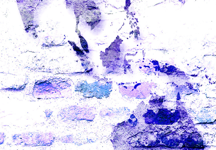 Canvas Purple Map (1-piece) Wide - world map on brick background 138835 additionalImage 4