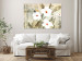 Canvas Print Dose of Nature (1-piece) wide - white wildflowers in retro style 145135 additionalThumb 3