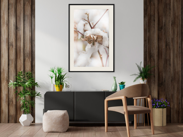 Poster Cotton Twigs - Natural Plant Photo in the Style of a Boho 146435 additionalImage 12