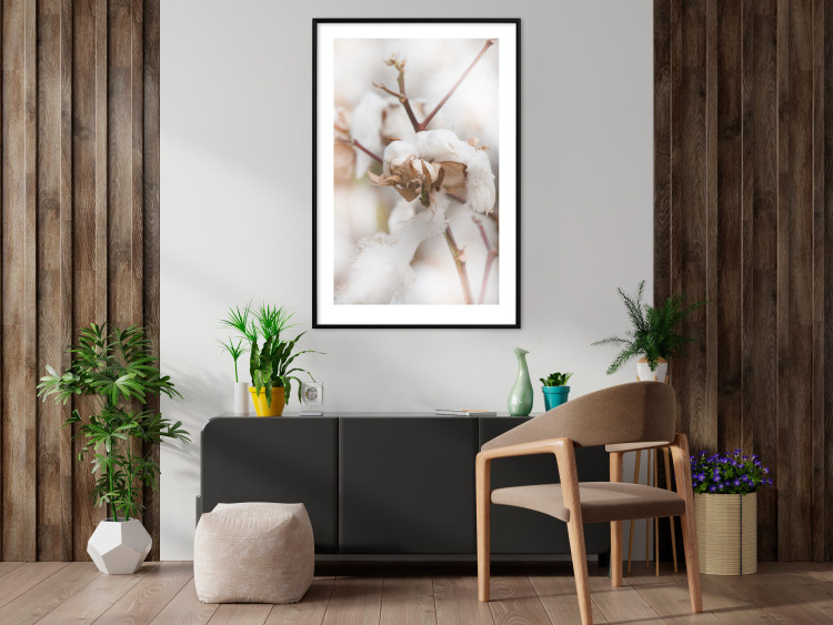 Poster Cotton Twigs - Natural Plant Photo in the Style of a Boho 146435 additionalImage 18