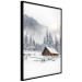 Wall Poster Winter Morning - Sunrise Landscape Over the Mountains, a Cottage and a Forest 148435 additionalThumb 2