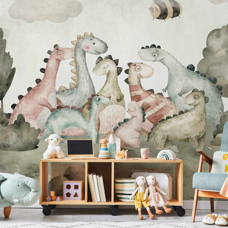 Wall Mural Dinosaurs for Children - Jurassic World in Pastel Colors 149235 additionalImage 8