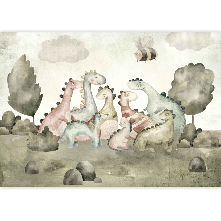 Wall Mural Dinosaurs for Children - Jurassic World in Pastel Colors 149235 additionalImage 3