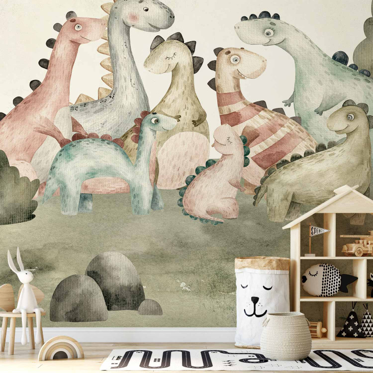 Wall Mural Dinosaurs for Children - Jurassic World in Pastel Colors 149235 additionalImage 6