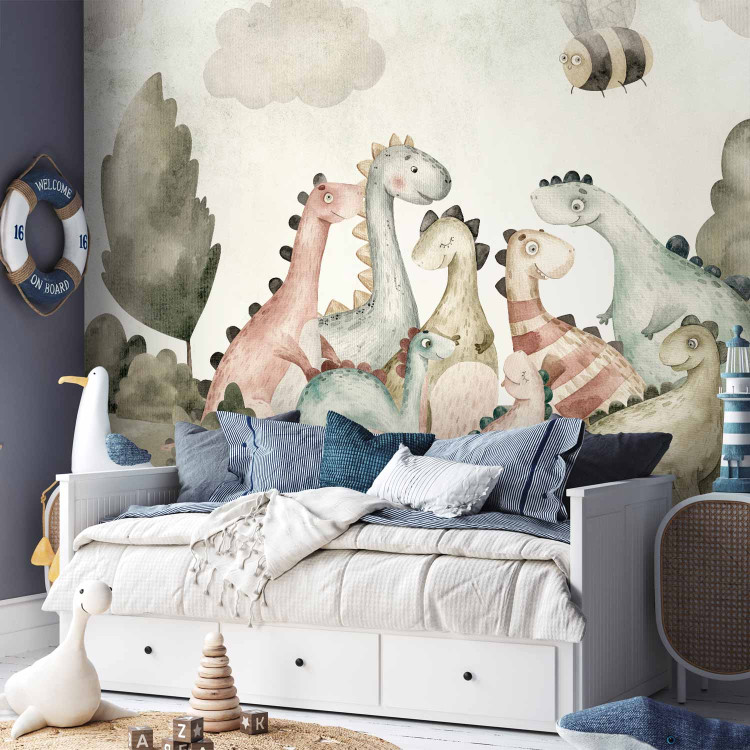 Wall Mural Dinosaurs for Children - Jurassic World in Pastel Colors 149235 additionalImage 7