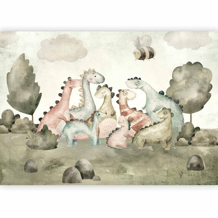 Wall Mural Dinosaurs for Children - Jurassic World in Pastel Colors 149235 additionalImage 1