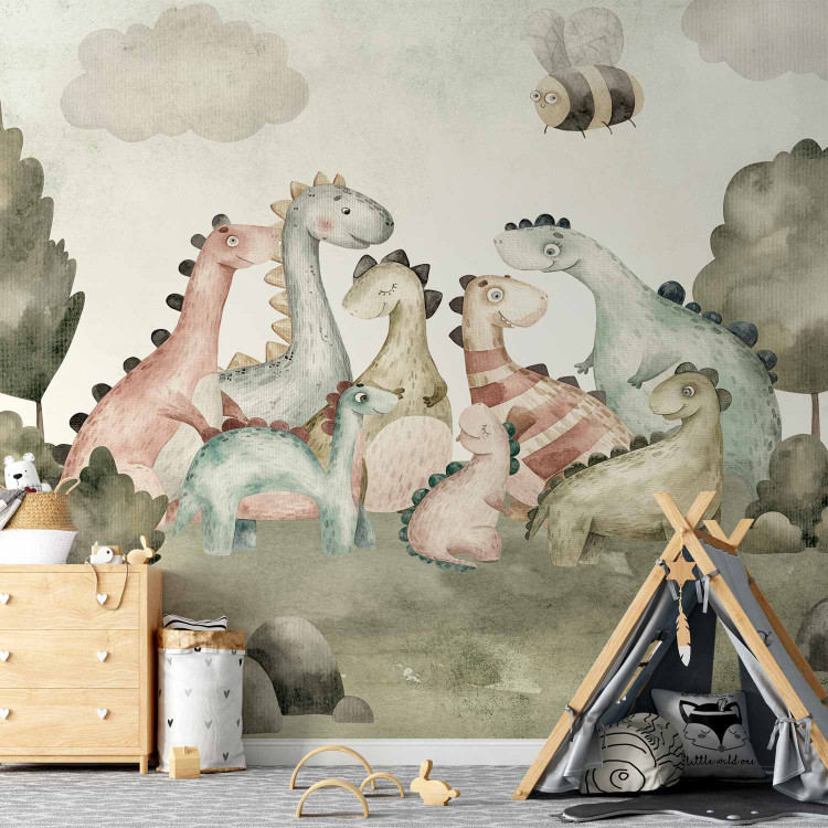 Wall Mural Dinosaurs for Children - Jurassic World in Pastel Colors 149235