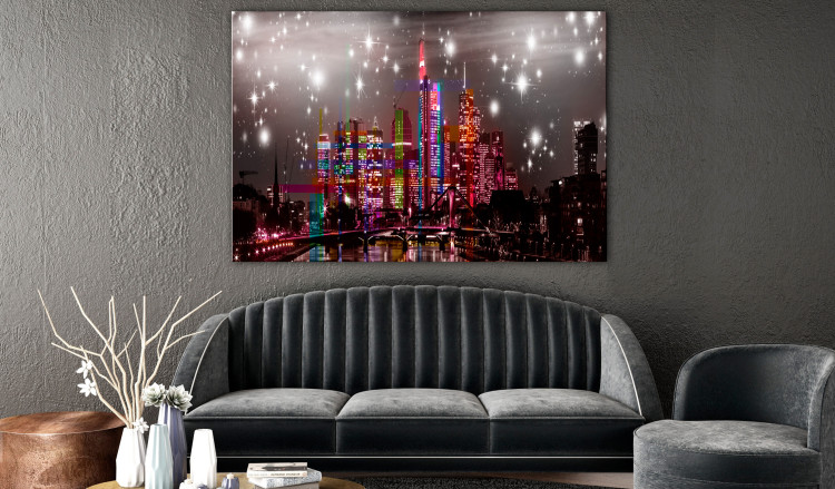 Large canvas print Skyscrapers in Fuchsia [Large Format] 150735 additionalImage 6