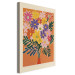Canvas Print Bouquet of Flowers - Minimalist Composition on an Orange Background 159935 additionalThumb 2