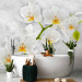 Wall Mural Lyrical Orchid - Bright Floral Motif in White with Green Elements 60235 additionalThumb 8