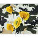 Photo Wallpaper Freshly Painted - Floral Motif with Yellow Poppies on an Abstract Background 60735 additionalThumb 1