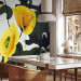 Photo Wallpaper Freshly Painted - Floral Motif with Yellow Poppies on an Abstract Background 60735 additionalThumb 7