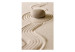 Photo Wallpaper Orient - Feng Shui motif with Zen stone on sand in a geometric pattern 61435 additionalThumb 1