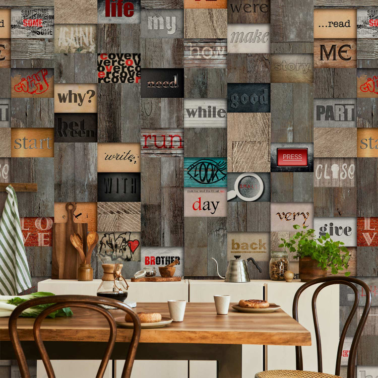 Modern Wallpaper Magma Wooden Inscription 89735 additionalImage 6