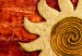 Canvas Face of the Sun (4-part) - Collage of Golden and Red Ornaments 97535 additionalThumb 4