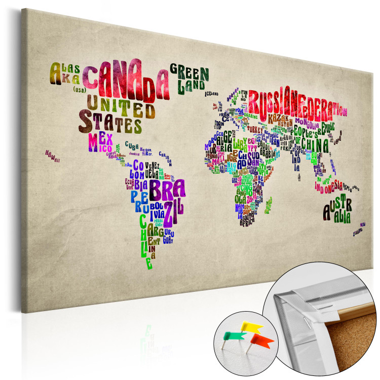 Decorative Pinboard Global Tournée (EN) [Cork Map] 106945