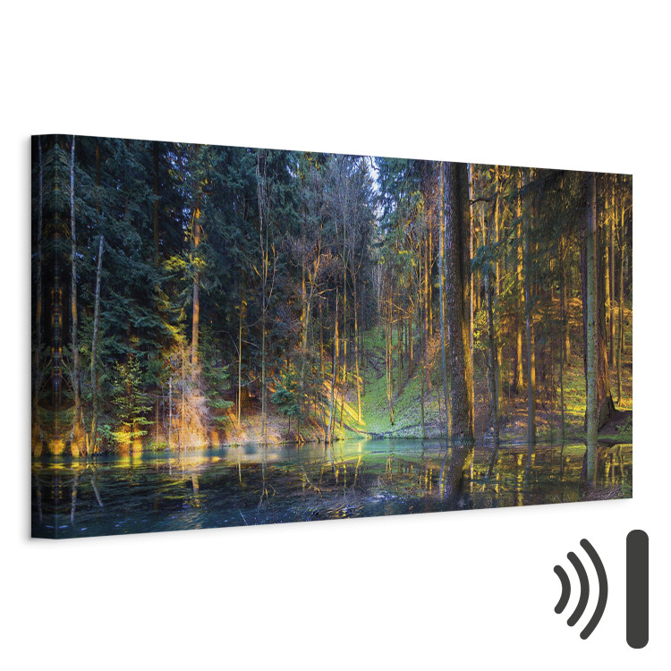 Canvas Art Print Pond in the Forest (1 Part) Narrow 108245 additionalImage 8