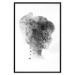 Wall Poster Open Mind - black and white abstraction with a woman's portrait and birds 116945 additionalThumb 24