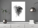 Wall Poster Open Mind - black and white abstraction with a woman's portrait and birds 116945 additionalThumb 2