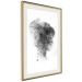 Wall Poster Open Mind - black and white abstraction with a woman's portrait and birds 116945 additionalThumb 2