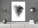 Wall Poster Open Mind - black and white abstraction with a woman's portrait and birds 116945 additionalThumb 23