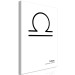 Canvas Print Sign of the balance weight - a minimalist graphic motif showing a sign of a zodiac with a black and white lettering 117045 additionalThumb 2