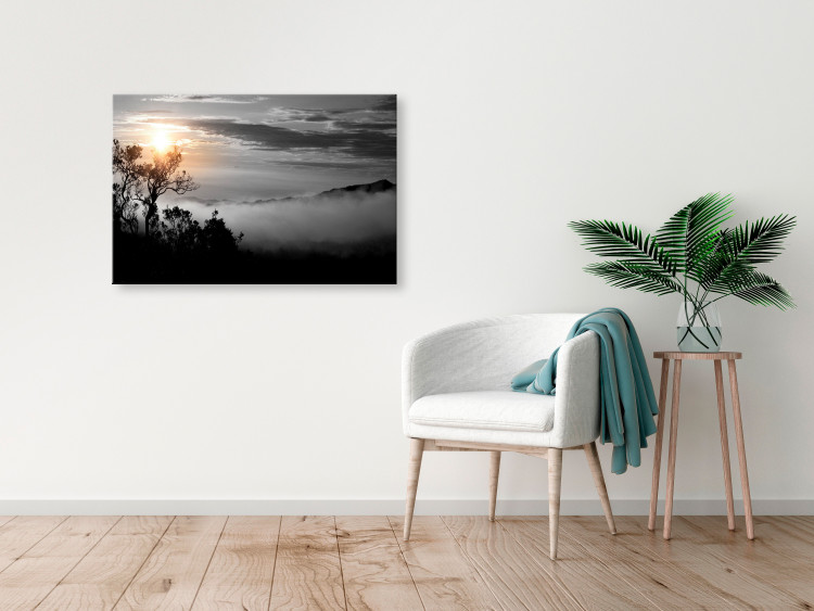 Canvas Art Print Misty Morning (1-part) - Landscape of Cloudy Sunrise 117245 additionalImage 3