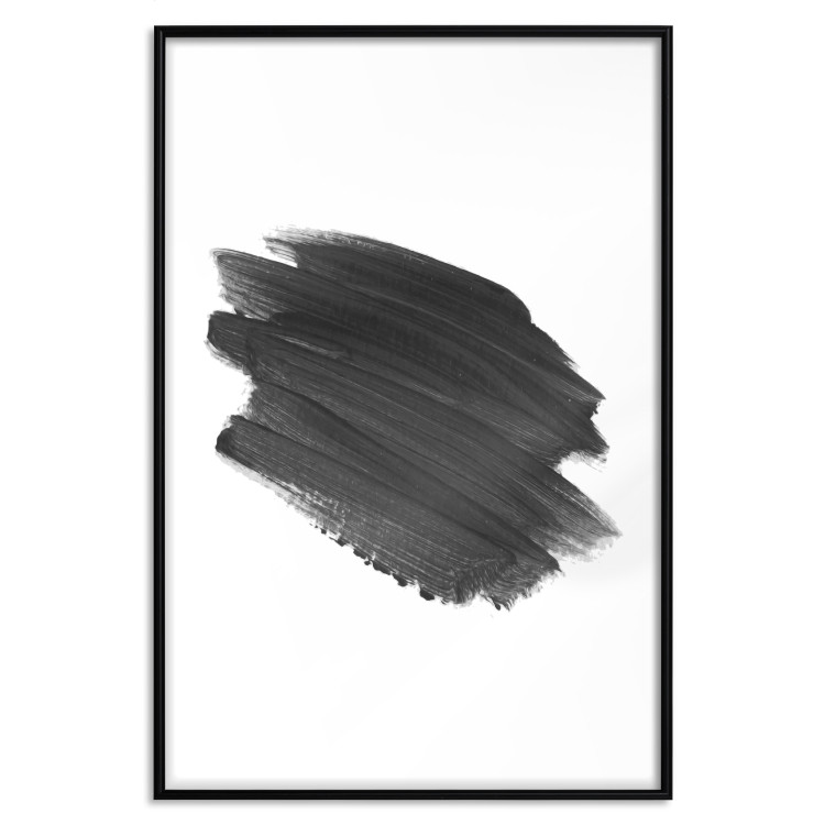 Wall Poster Black Paint - simple black and white composition with a watercolor splash 117345 additionalImage 24