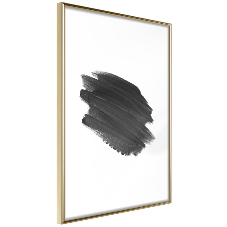 Wall Poster Black Paint - simple black and white composition with a watercolor splash 117345 additionalImage 6