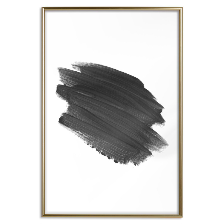 Wall Poster Black Paint - simple black and white composition with a watercolor splash 117345 additionalImage 16