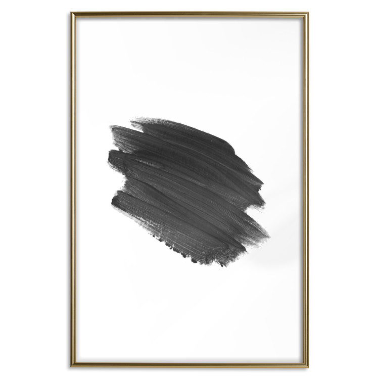 Wall Poster Black Paint - simple black and white composition with a watercolor splash 117345 additionalImage 16