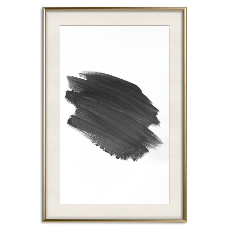 Wall Poster Black Paint - simple black and white composition with a watercolor splash 117345 additionalImage 19