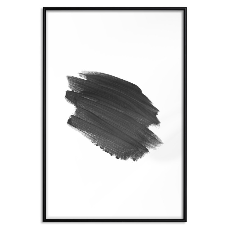 Wall Poster Black Paint - simple black and white composition with a watercolor splash 117345 additionalImage 15
