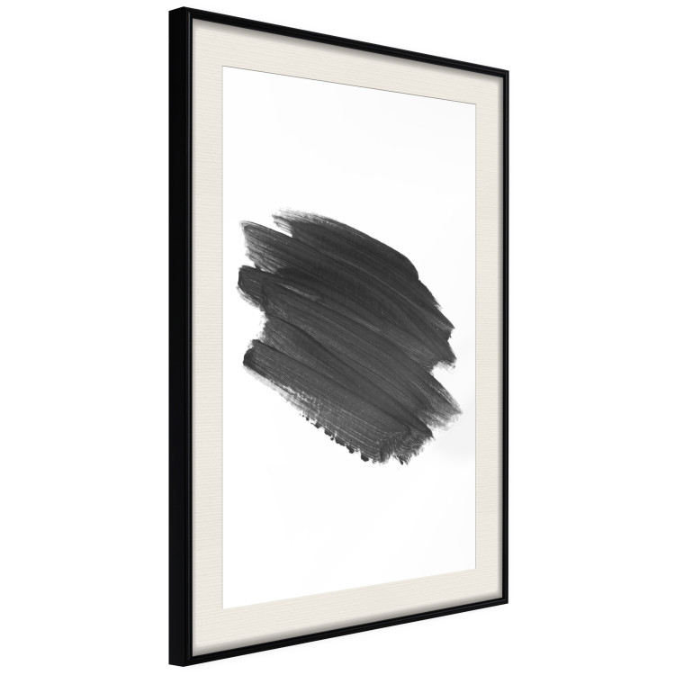 Wall Poster Black Paint - simple black and white composition with a watercolor splash 117345 additionalImage 3