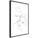Poster In Love - black and white romantic line art with the faces of two people 117545 additionalThumb 11