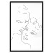 Poster In Love - black and white romantic line art with the faces of two people 117545 additionalThumb 24
