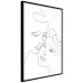 Poster In Love - black and white romantic line art with the faces of two people 117545 additionalThumb 10