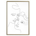 Poster In Love - black and white romantic line art with the faces of two people 117545 additionalThumb 16