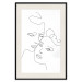 Poster In Love - black and white romantic line art with the faces of two people 117545 additionalThumb 18