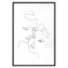 Poster In Love - black and white romantic line art with the faces of two people 117545 additionalThumb 15