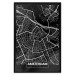Wall Poster Dark Map of Amsterdam - black and white composition with simple inscriptions 118145 additionalThumb 16